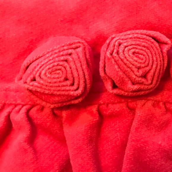 Gymboree Bright Pink Dress Rosette Trim Leopard Lining  Vintage 100% Cotton - Picture 3 of 3